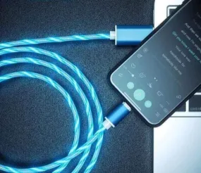 LIT - LED Magnetic Charging Cable for iPhone & Android USB Type C Cable Magnetic Cable LED Lighting fast Charging USB Micro Charger Cable Wire Huawei Samsung