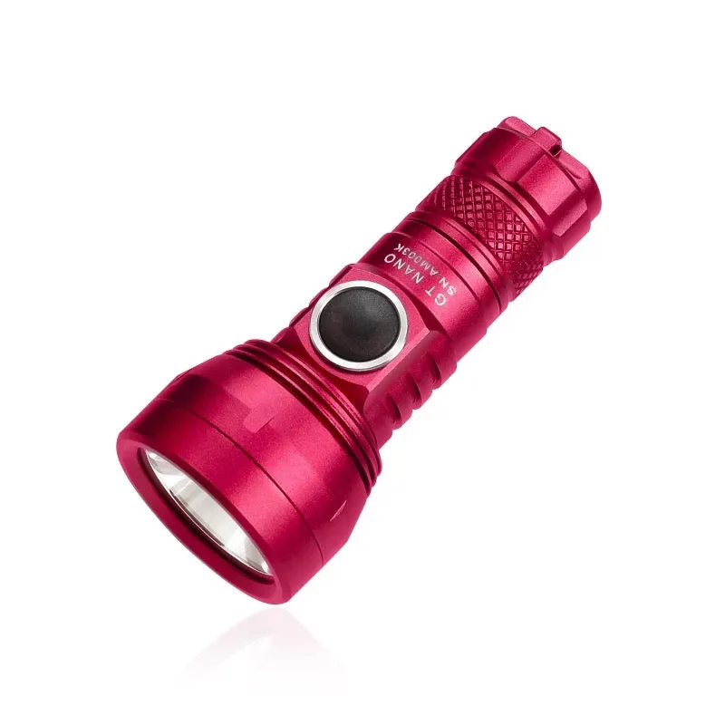 Lumintop Upgraded GT Nano V2 Micro-USB Rechargeable EDC Flashlight 1 * 10180 Battery - Black / Red