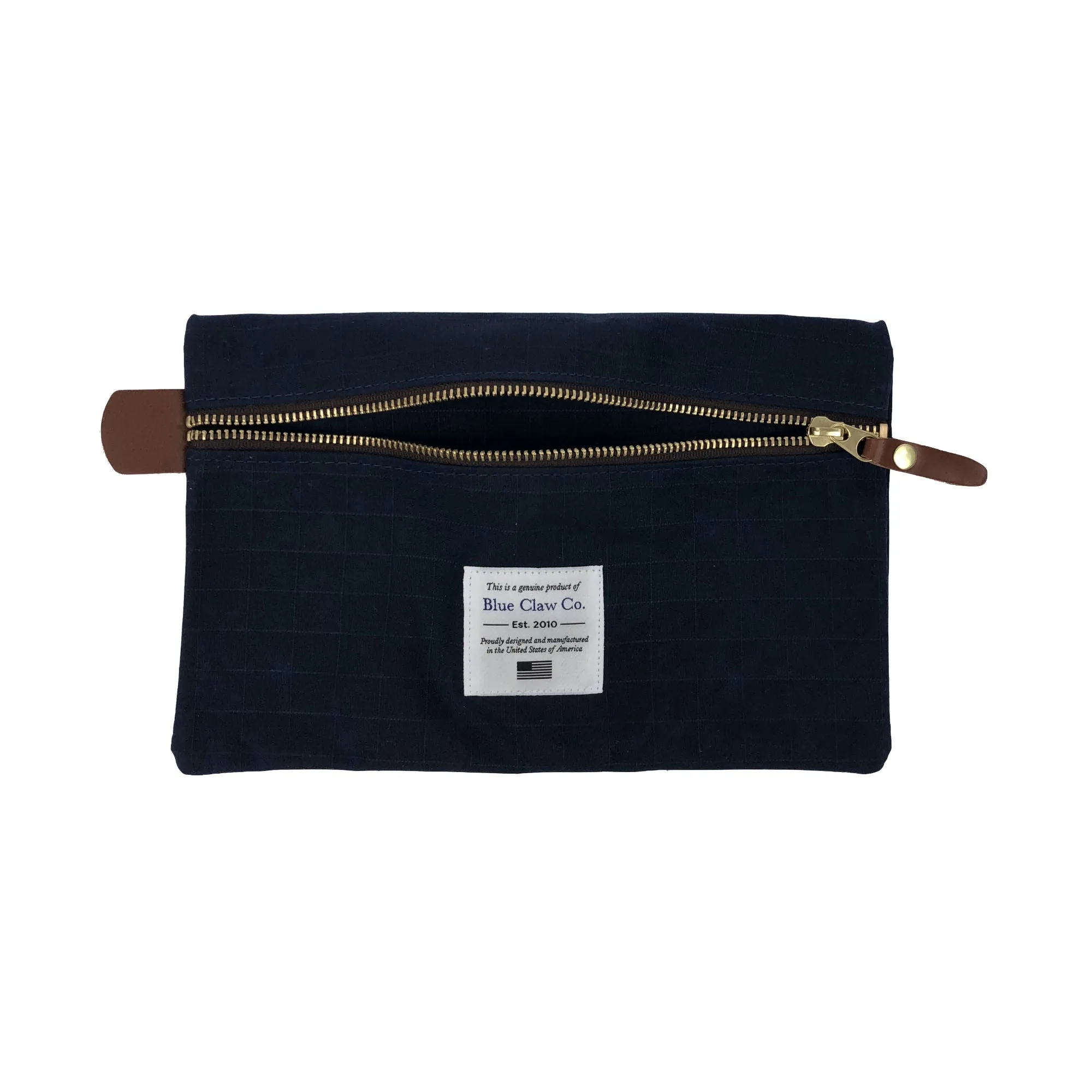 Menara Gridwax Zip Pouch, Navy