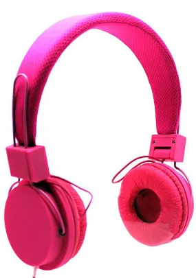 Mesh Stereo Headphones in Pink