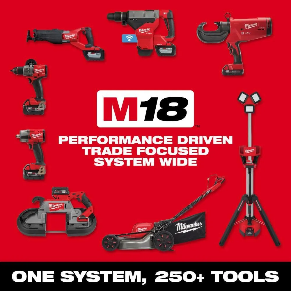 Milwaukee 3701-21T M18 Red Exterior Rotary Laser Level Kit w/ Receiver, Tripod, & Grade Rod