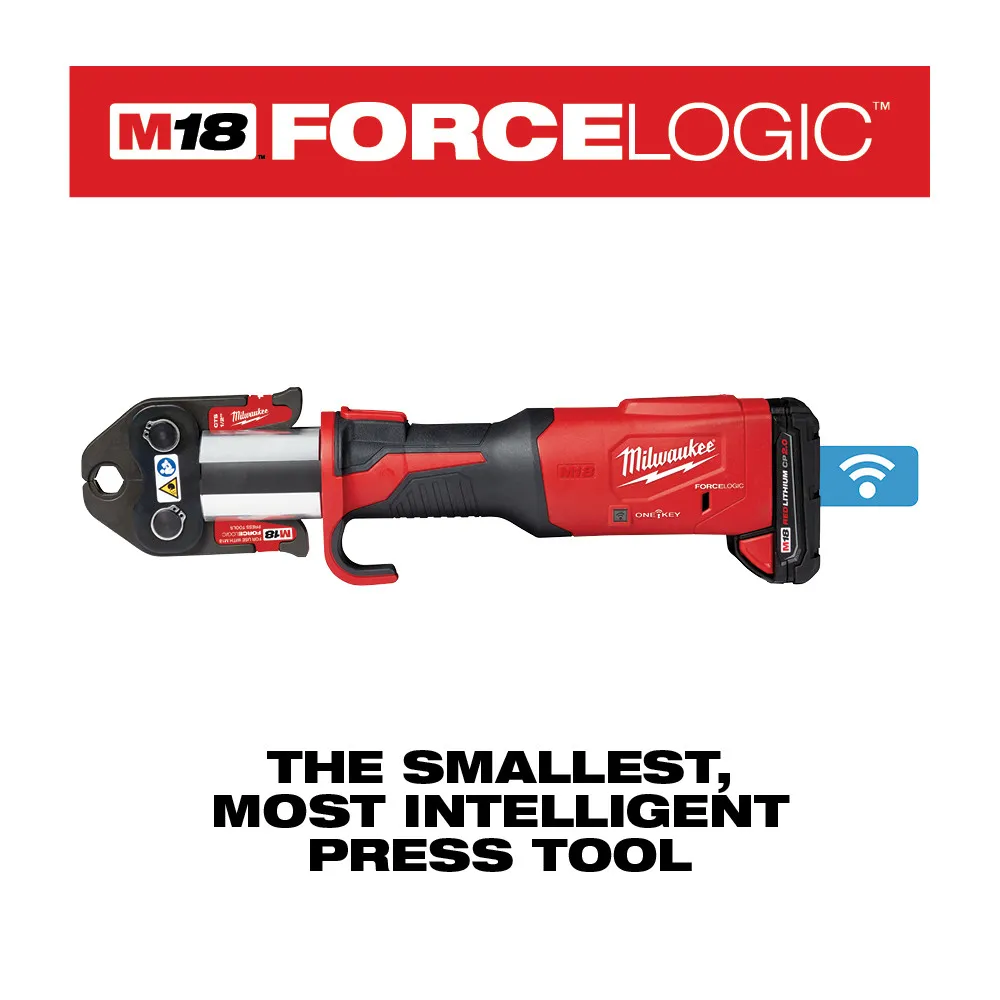 Milwaukee M18 Force Logic Press Tool with One-Key with 1/2"-2" Cts Jaws