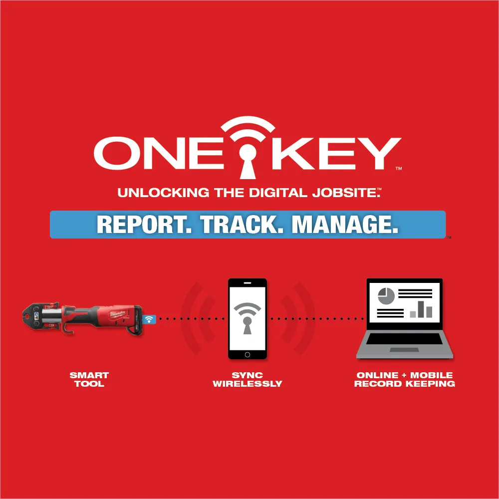 Milwaukee M18 Force Logic Press Tool with One-Key with 1/2"-2" Cts Jaws