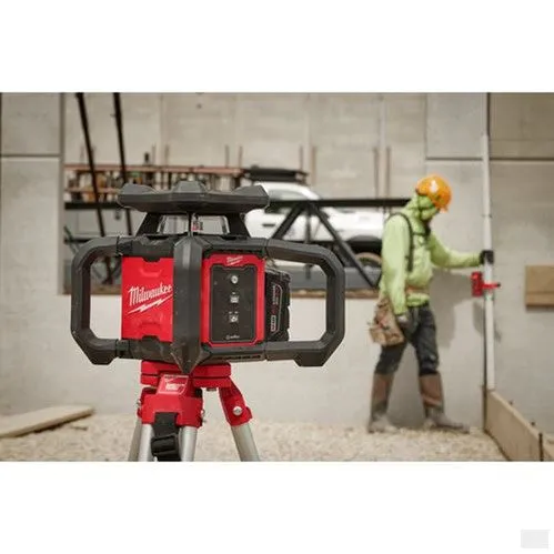 Milwaukee M18 Red Exterior Rotary Laser Level Kit w/ Receiver 3701-21