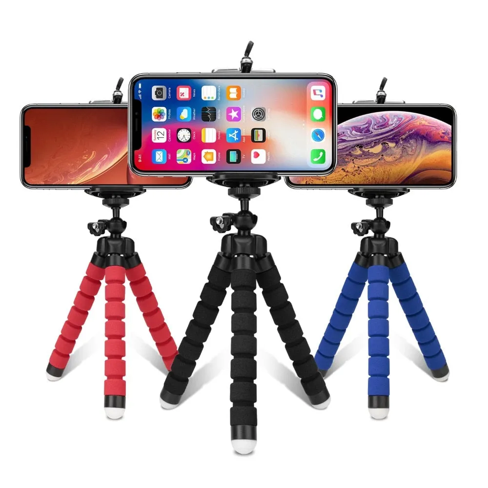 Mini Flexible Sponge Octopus Tripod