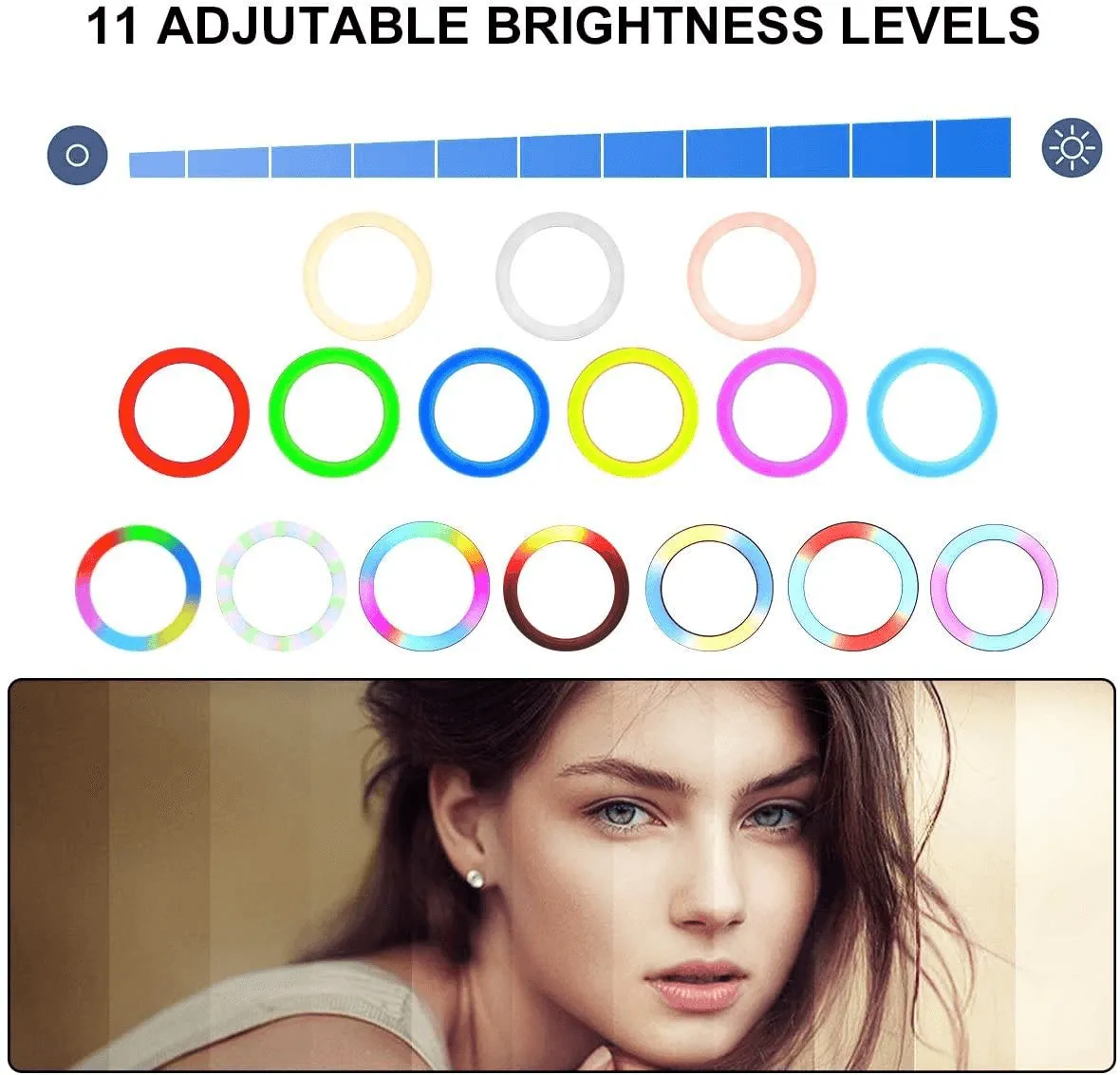 MJ-26 RGB LED Soft Ring Light With Stand-Selfie Light