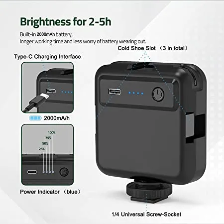 Mobilife LED Video Light,Camera Light,Computer Light for Zoom Meeting Photography Lighting 100 LED Beads with Clip