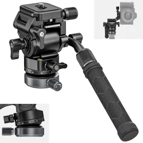 NEEWER GM30 Tripod Fluid Head with ±10° Leveling Base