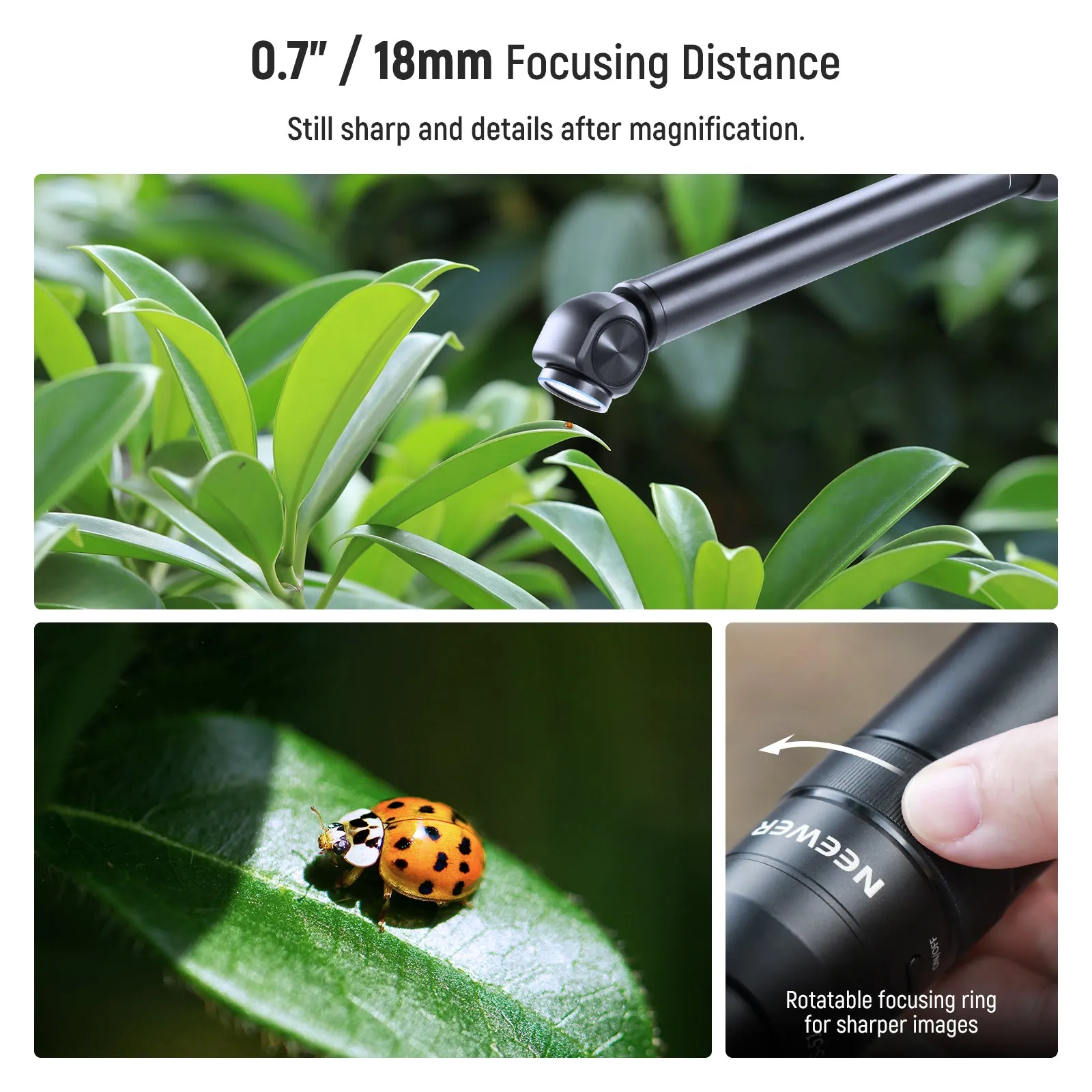 NEEWER LS-51 18mm 2x Macro Probe Lens with 17mm Thread