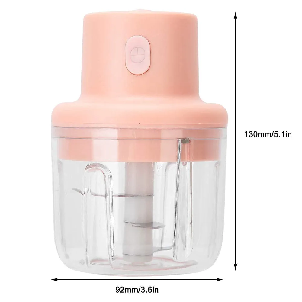 (Net) Electric Mini Garlic Chopper Small Wireless Food Processor Portable Mini Garlic Choppers Blender