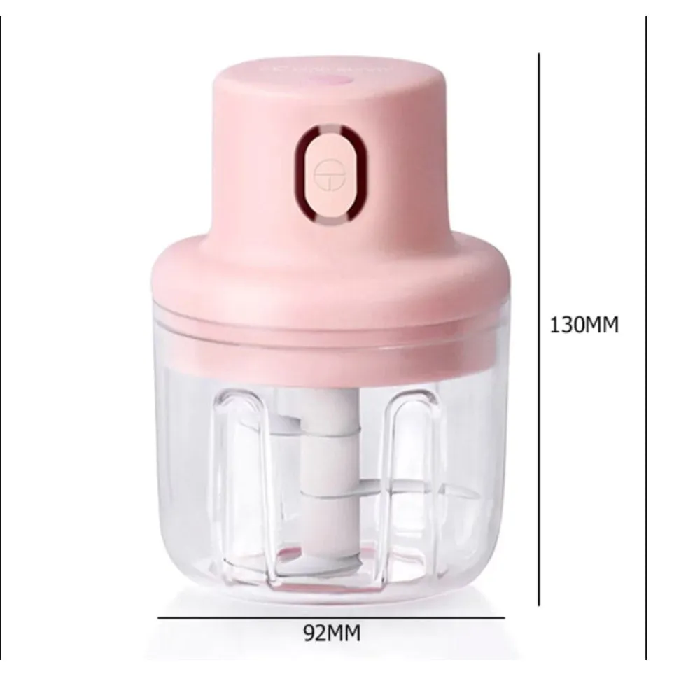 (Net) Electric Mini Garlic Chopper Small Wireless Food Processor Portable Mini Garlic Choppers Blender