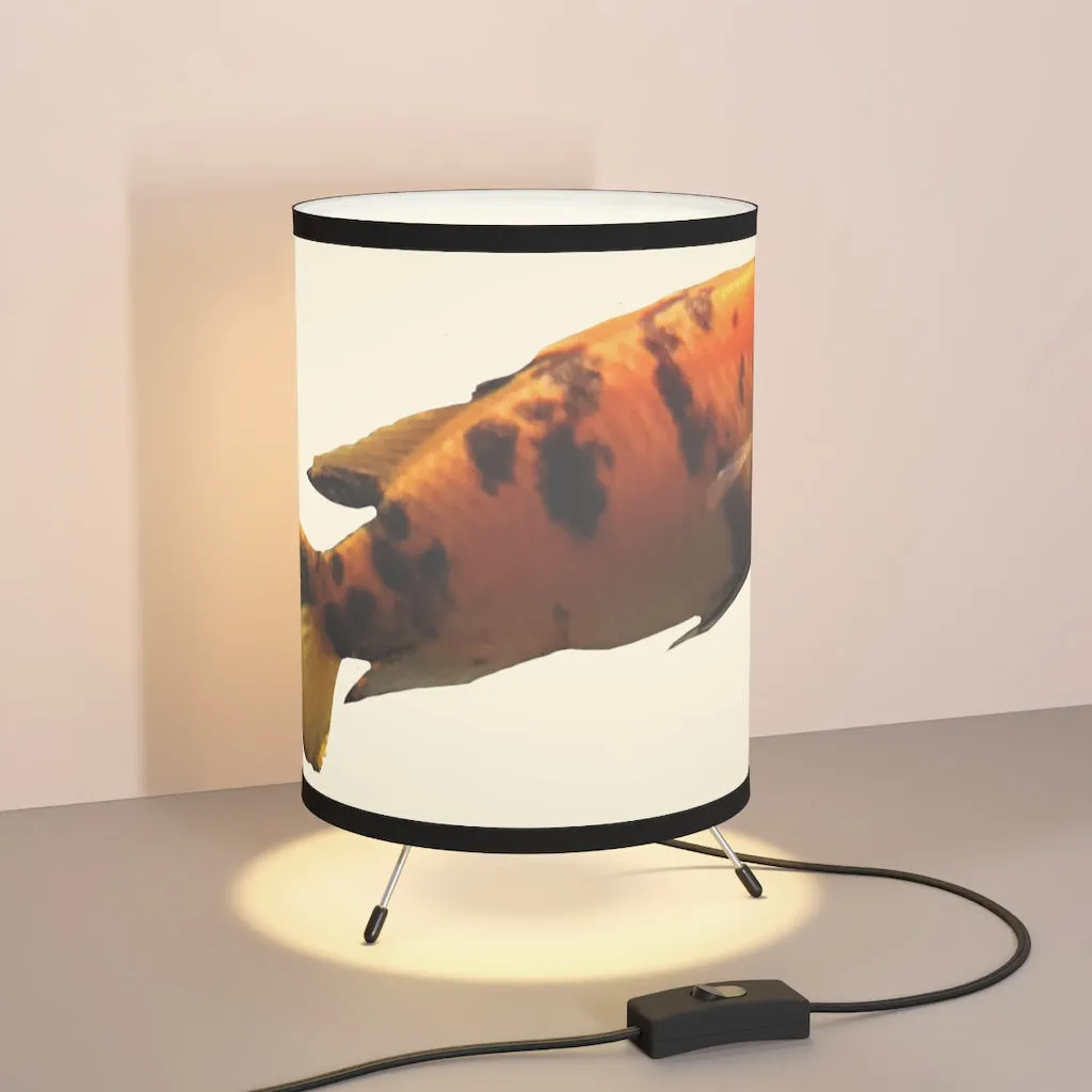 Orange Fish Tripod Lamp with High-Res Printed Shade, US\CA plug