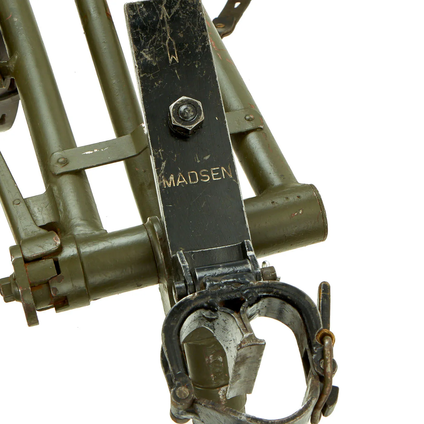 Original German WWII 8mm Danish Madsen Machine Gun Tripod Mount with Shoulder Straps