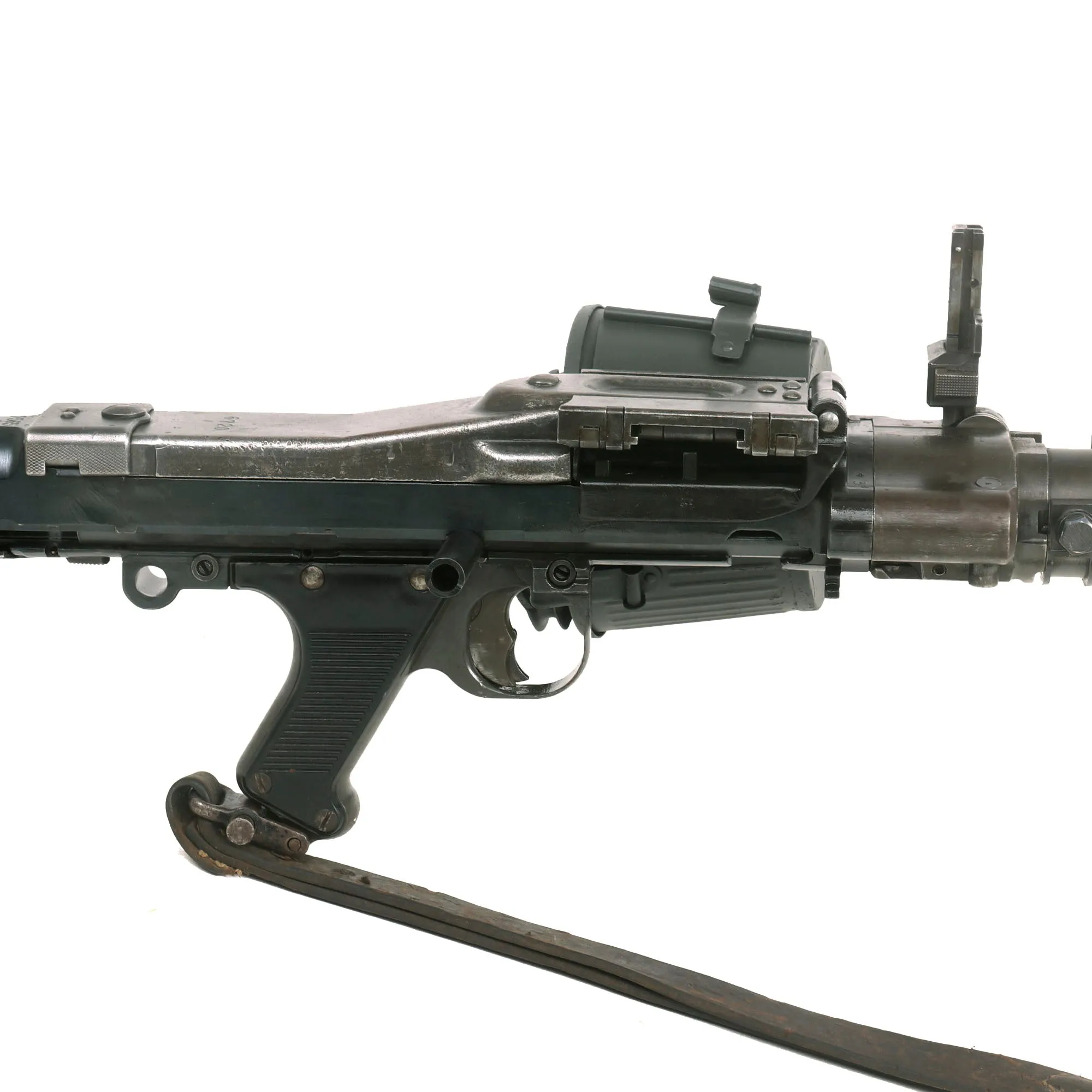 Original German WWII MG 34 Display Machine Gun by Waffenwerke Brünn with Bakelite Butt Stock, Belt Carrier & Leather Sling - dated 1945