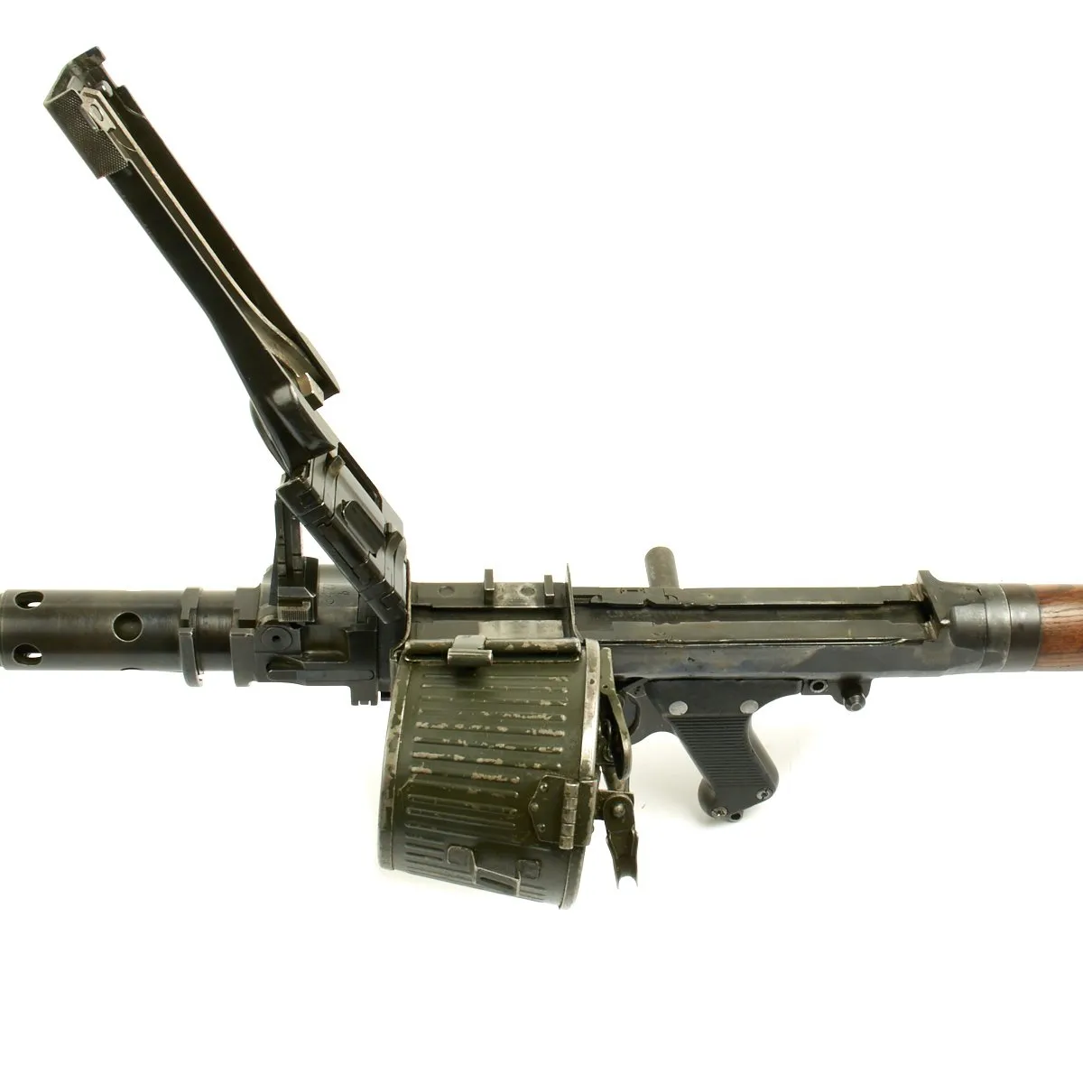 Original German WWII MG 34 Display Machine Gun with Basket Carrier - marked dot 1945