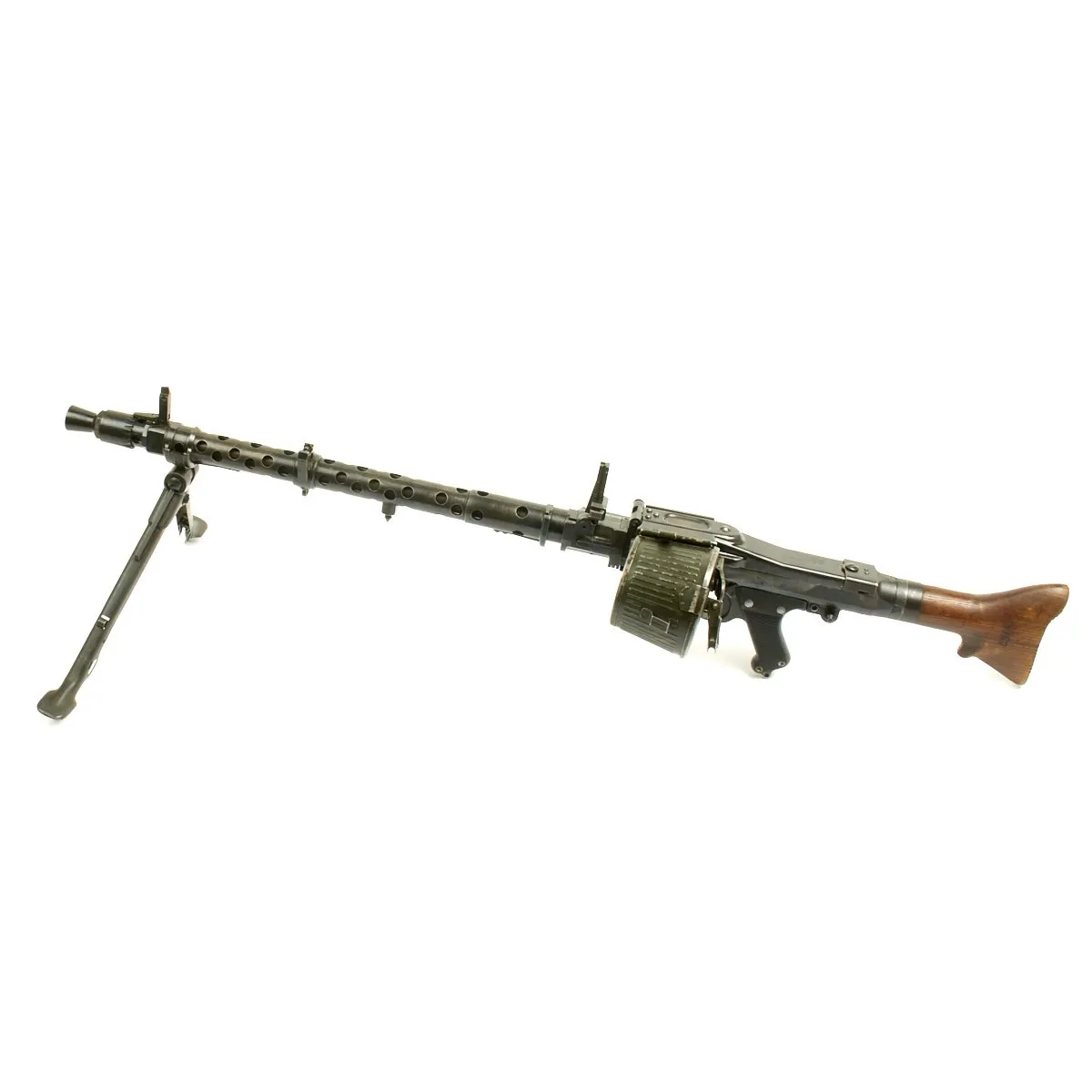 Original German WWII MG 34 Display Machine Gun with Basket Carrier - marked dot 1945