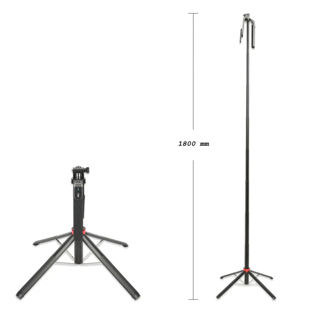 P185 180cm 2-in-1 Smartphone Selfie-Stick Tripod with Remote