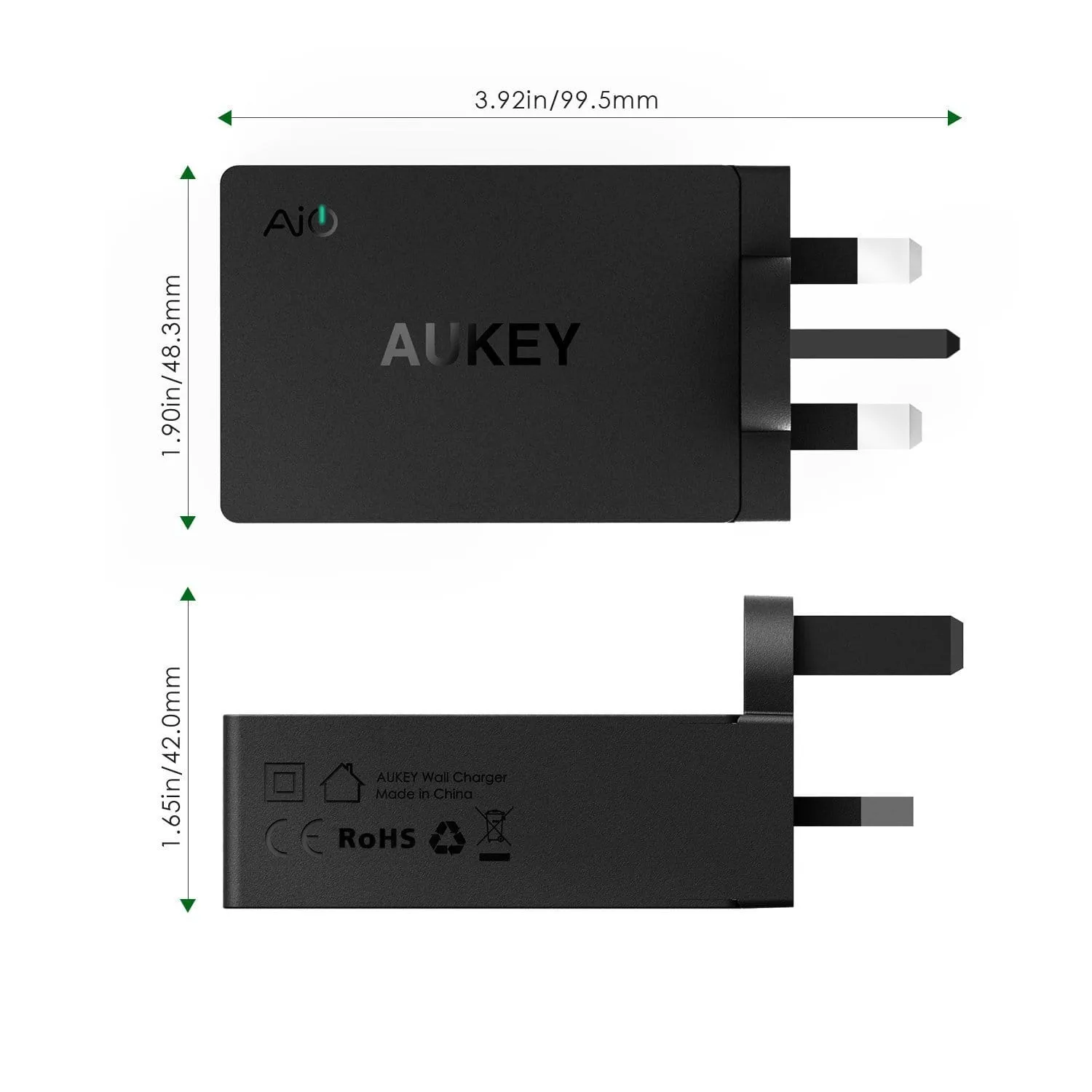 PA-T14-UK 3 Port USB Qualcomm Quick Charge 3.0 Travel Charger