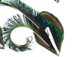 Peacock Sword Feather and small. Medium Large , hair fascinator. Buttonhole Boutonniere Wedding