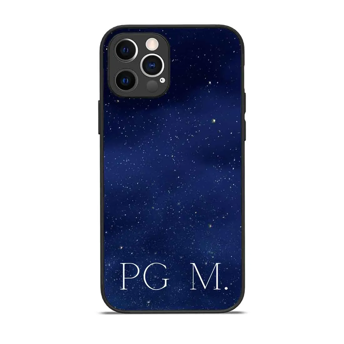 Personalised Mobile Back Cover Apple iPhone 12 Pro Case with Name - Starry Night