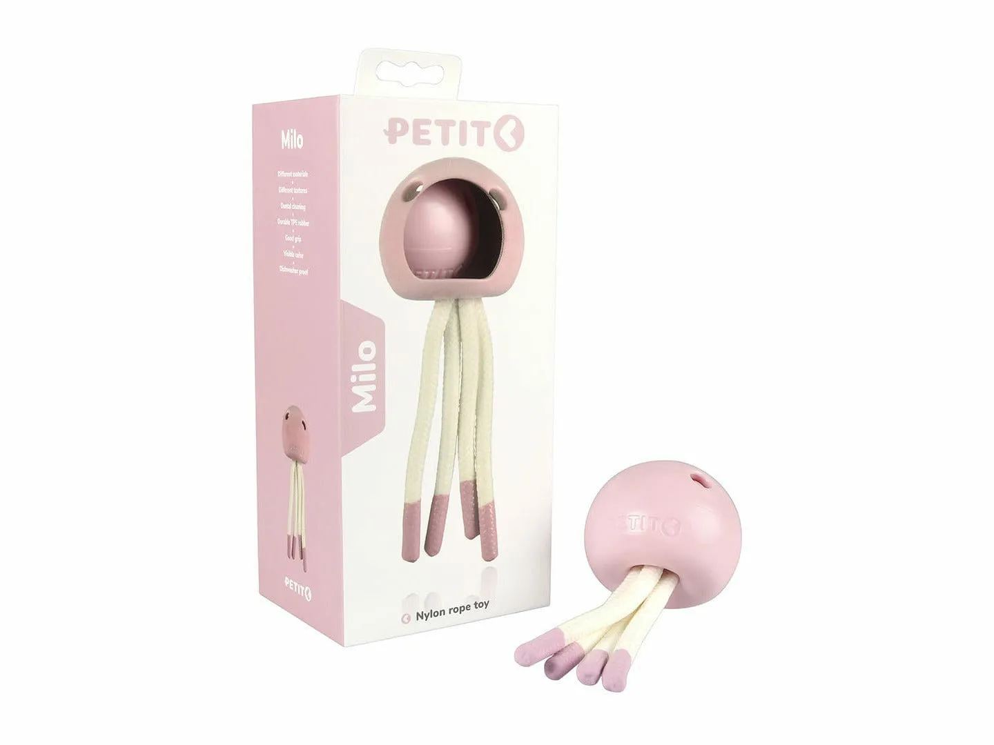 PETIT CHEW TOY MILO 18x7x7cm pink