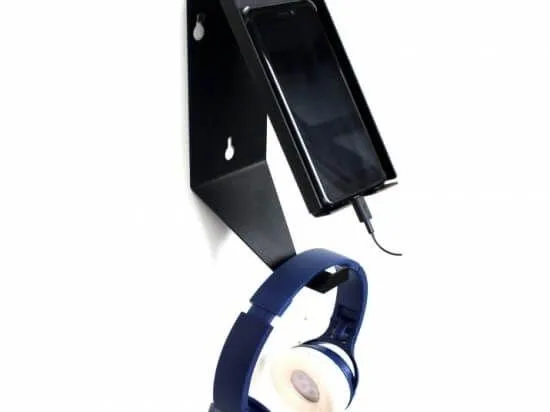 Phone and headphones holder