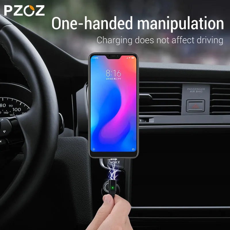 PZOZ 1M 2M Magnetic Cable Micro usb Type C Fast Charging Microusb Type-C Magnet Charger Wire usb c For iphone X Xr Xs usb cable