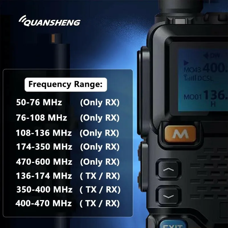 Quansheng UV 5R Plus Walkie Talkie Portable Am Fm Two Way Radio Commutator VHF Station K5 Receiver Band Transceiver UV-K5 UV-K58