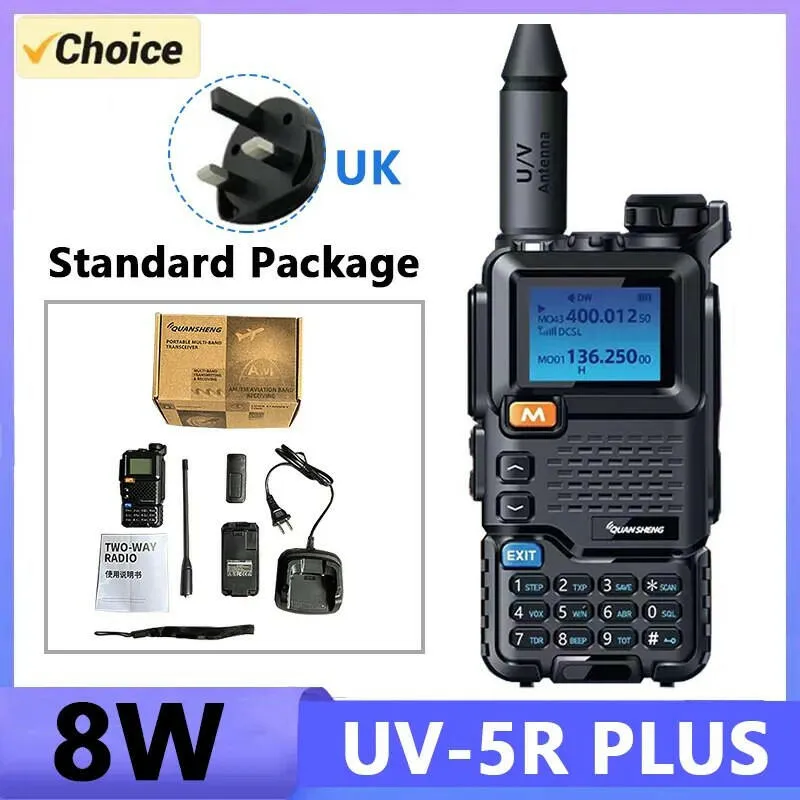 Quansheng UV 5R Plus Walkie Talkie Portable Am Fm Two Way Radio Commutator VHF Station K5 Receiver Band Transceiver UV-K5 UV-K58