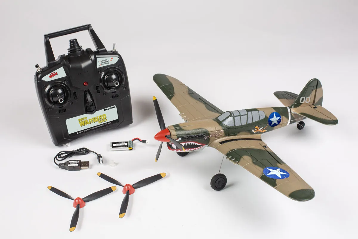 Rage R/C Curtiss P-40 Warhawk Micro RTF Airplane w/PASS RGRA1305