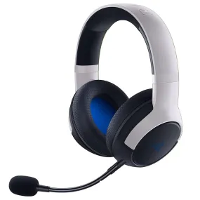 Razer Headset Kaira Dual Wireless Playstation 5 Headset for Console and Mobile Gaming: Triforce 50mm Drivers - HyperClear Cardioid Mic - 2.4GHz and Bluetooth w/SmartSwitch - EQ Toggle - White/Black