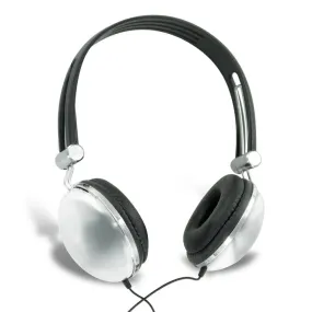 Refurbished Ankit Fat Bass Over the Head Headphones (Metallic Silver)