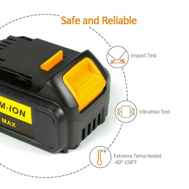 Replacement Dewalt battery charger DCB105 Battery 5000 mAh