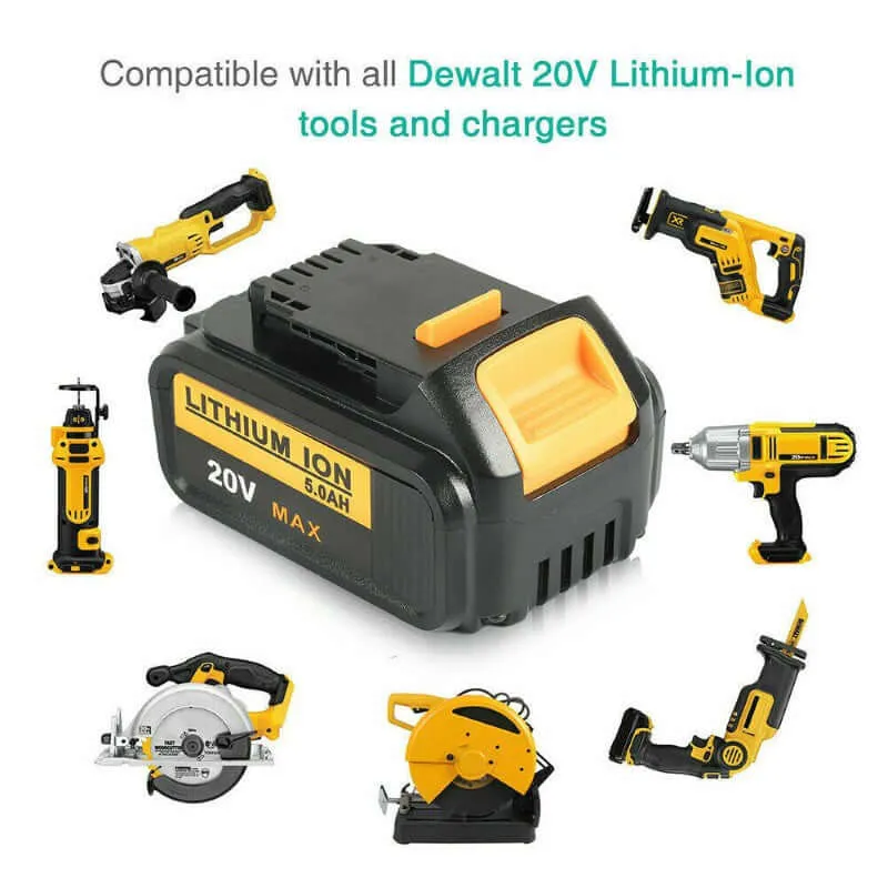 Replacement Dewalt battery charger DCB105 Battery 5000 mAh