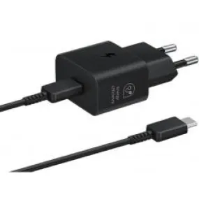 Samsung Quick Charger Usb C 25W With Data Cable Black T2510xbe