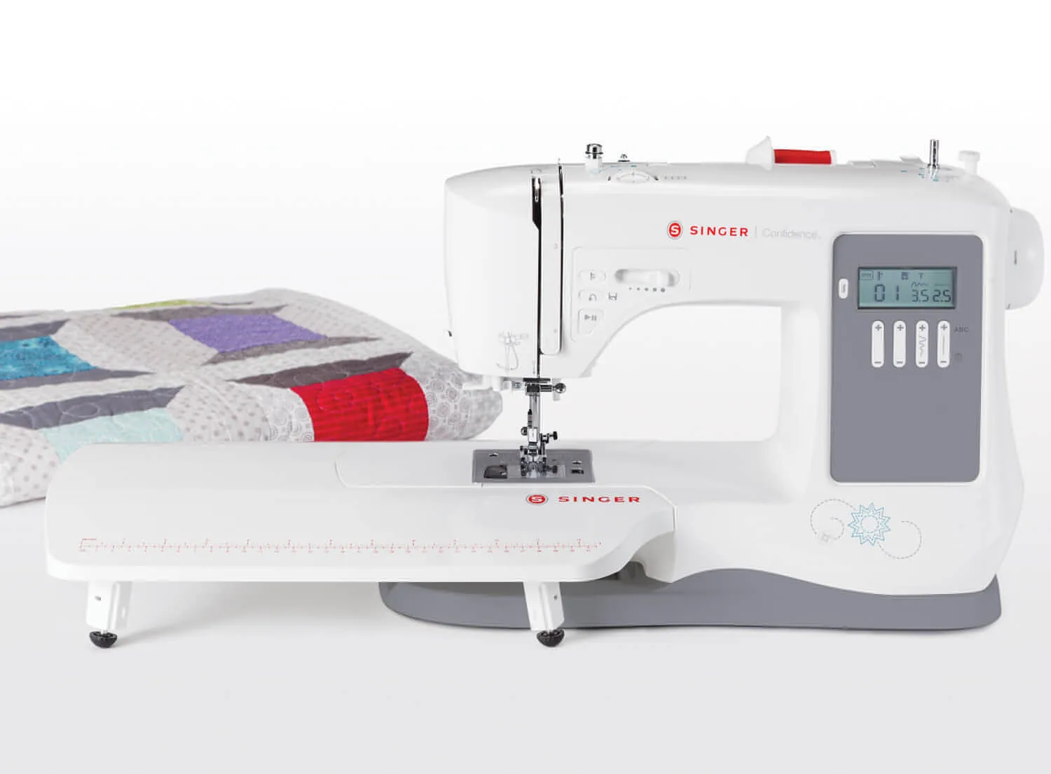 Singer Confidence 7640 Sewing Machine - 200 stitch patterns with extension table included