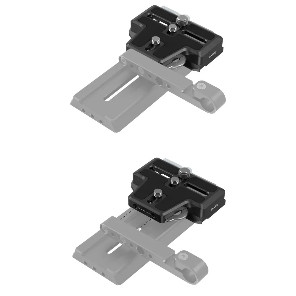 SmallRig Extended Arca-Type QR Quick Release Plate with Rubber Padding, Magnetic Flat Screwdriver and 1/4"-20 & 3/8"-16 Mounting Screws with Aluminum & Stainless Steel Construction for DJI RS 2/RSC2 Gimbals 3162B