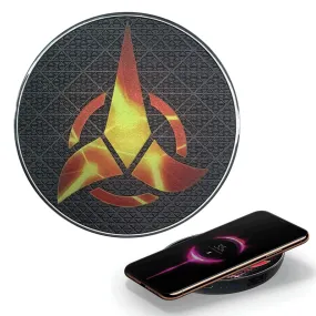 Star Trek Qi Wireless Charger With Illuminated Klingon Emblem & Built-In Power bank