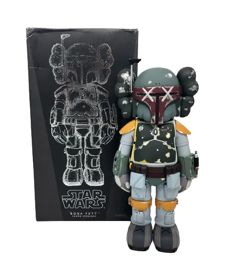 Star Wars Boba Fett Companion Fine Art Toy by Kaws- Brian Donnelly