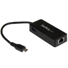 Startech.Com Usb-C To Gigabit Network Adapter With Extra Usb 3.0 Port