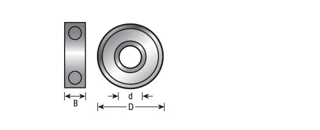 Steel Ball Bearing Guide | 1⁄2 Overall Dia x 1⁄8 Inner Dia x 11⁄64 Height | 47700 | 738685877005