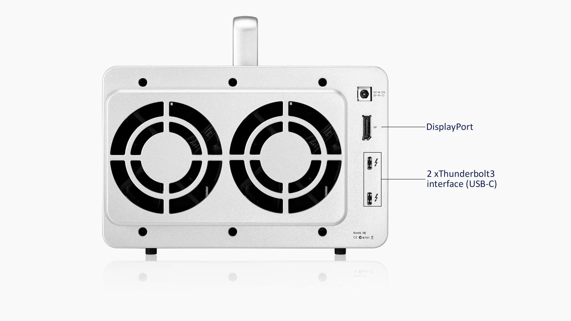 TERRAMASTER D5 Thunderbolt 3 Professional-Grade 5-Bay External Hard Drive Enclosure RAID 0/RAID1/RAID5/RAID10/JBOD Hard Disk RAID Storage (Diskless)