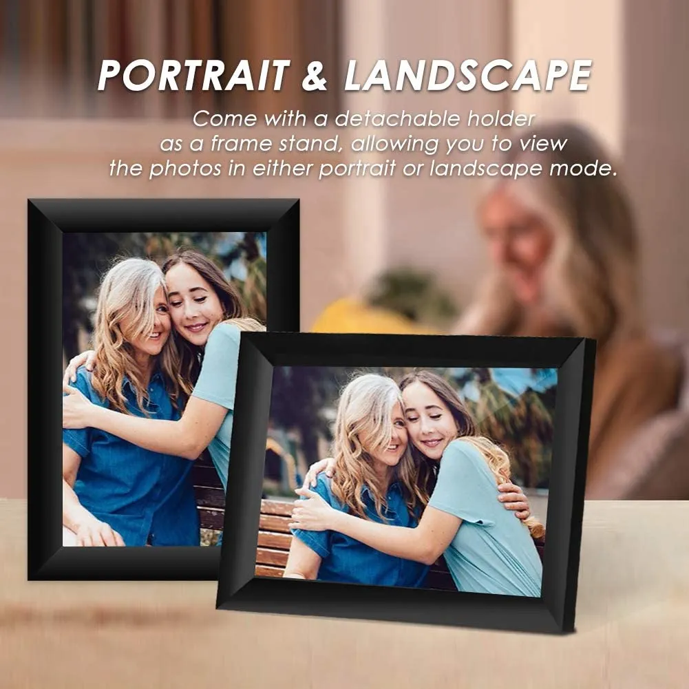 ULTIMAXX 10.1" Digital Photo Frame with 16GB, Touch Screen, Wi-Fi, 40,000 Pics