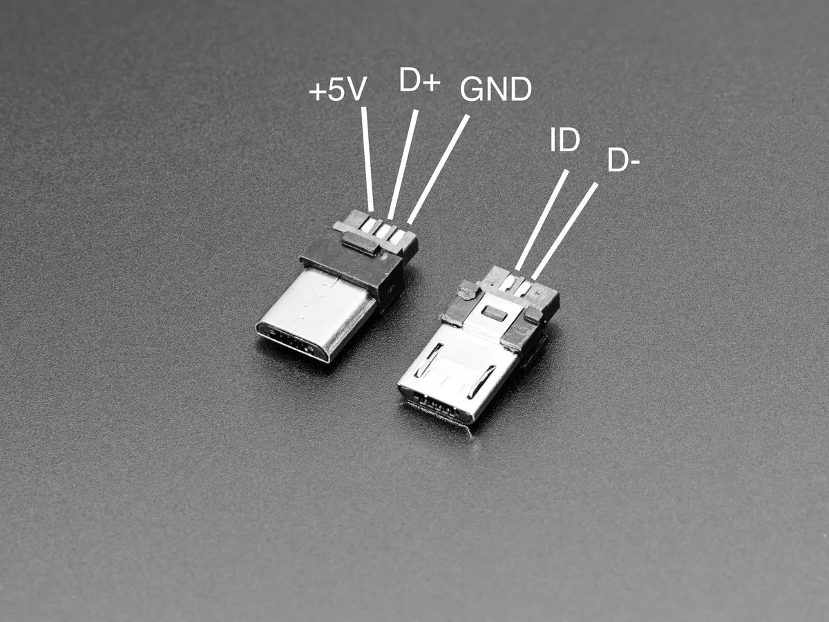 USB DIY Connector Shell - Type Micro-B Plug