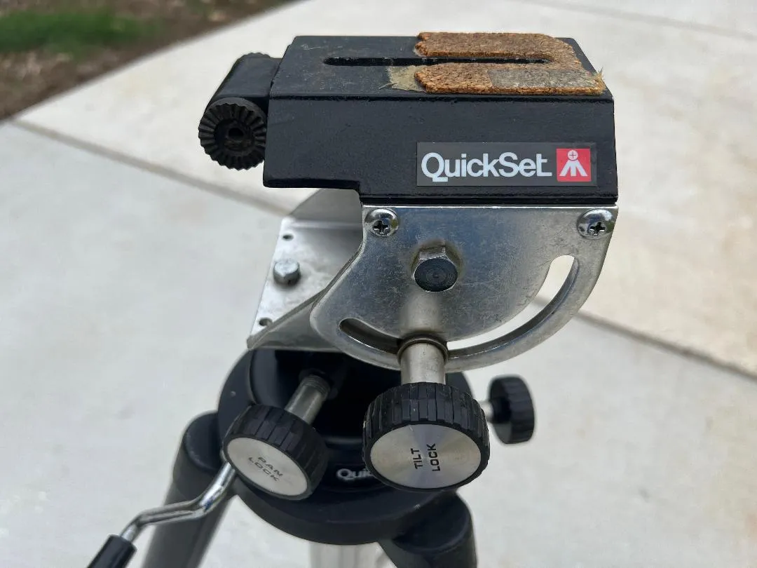 Used QuickSet Tripod Model 4-73010-7 With Tripod Head Model 4-72011-6 and Dolly - AZ-2121