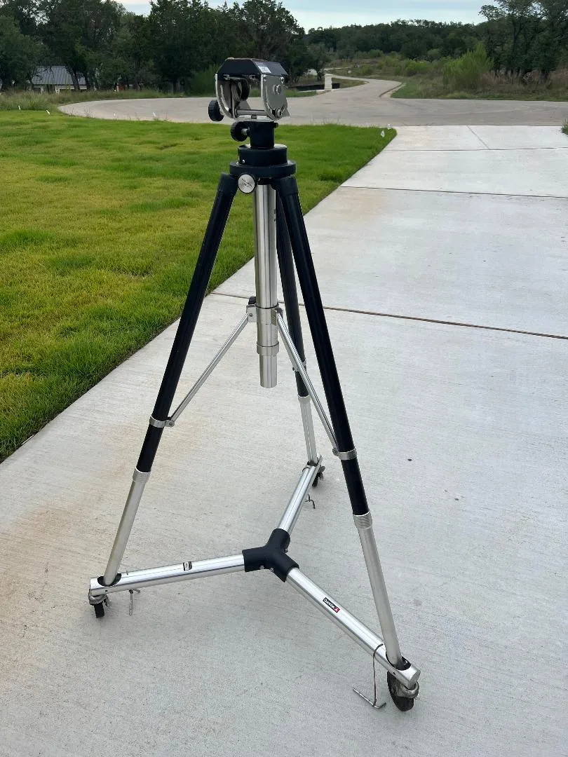 Used QuickSet Tripod Model 4-73010-7 With Tripod Head Model 4-72011-6 and Dolly - AZ-2121