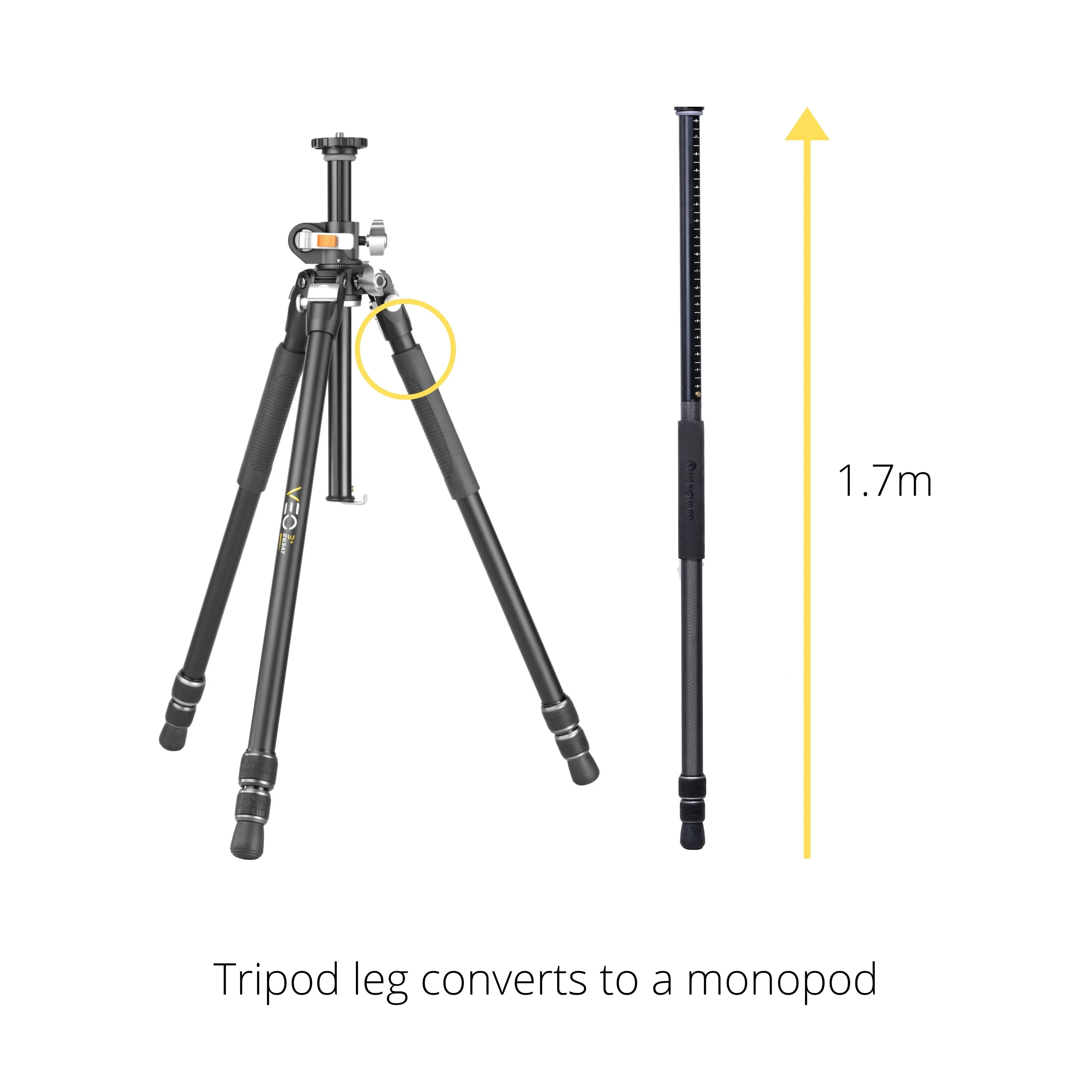 VEO 3  263CT Versatile Carbon Tripod - 15kg Load Capacity