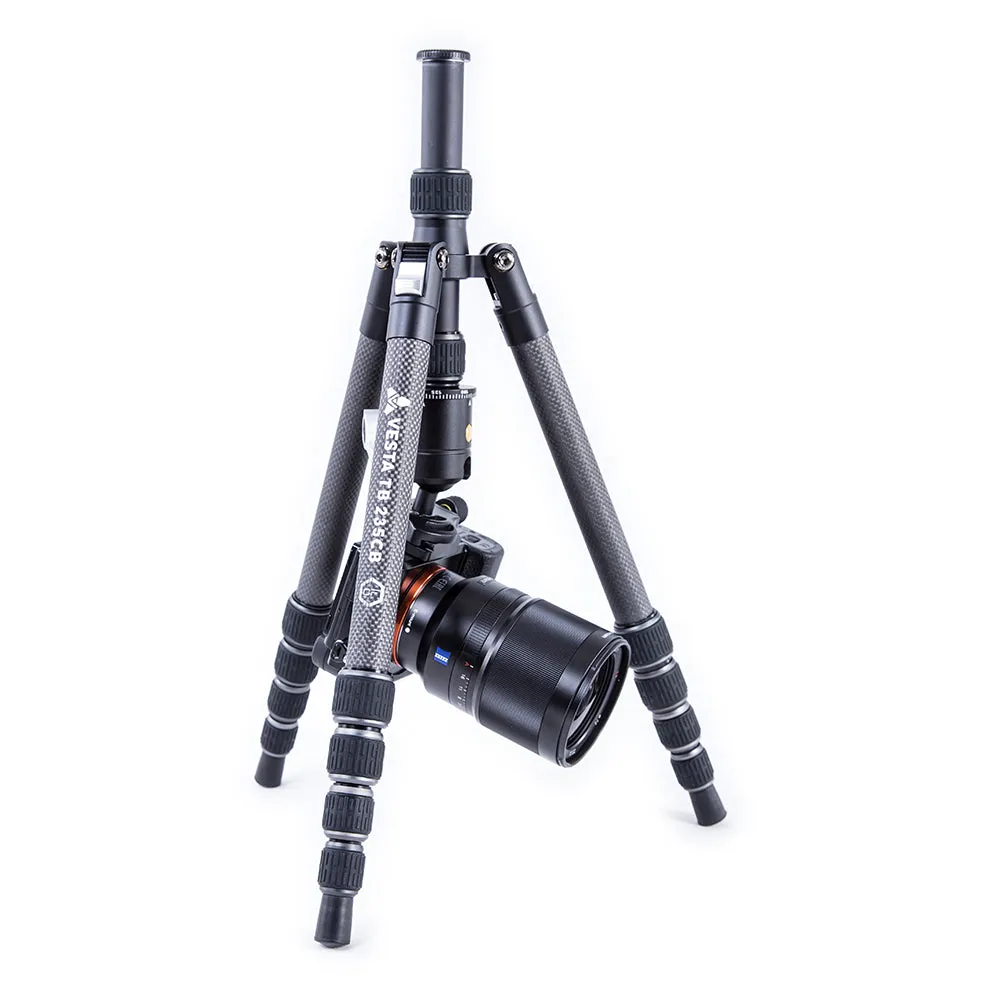 VESTA TB 235CB Carbon Fibre Travel Tripod with Twist Locks- 4.5kg Load Capacity