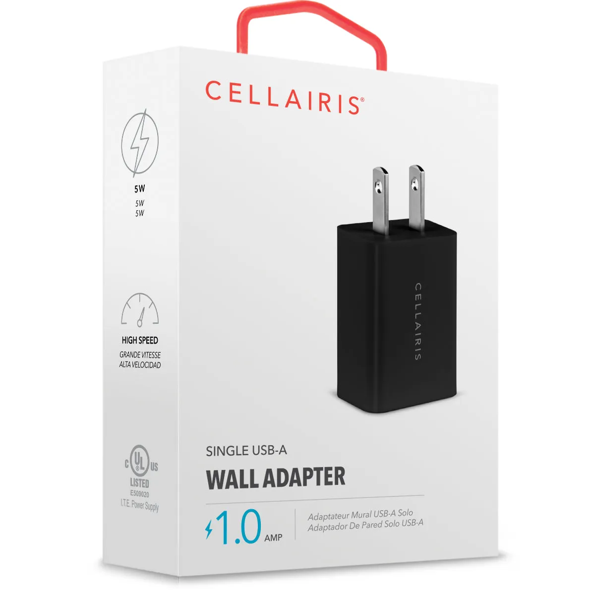 Wall Charger - Dual USB-A 4.8A (2.4A   2.4A) Black Wall Chargers