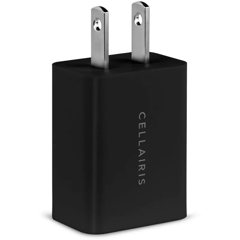 Wall Charger - Dual USB-A 4.8A (2.4A   2.4A) Black Wall Chargers